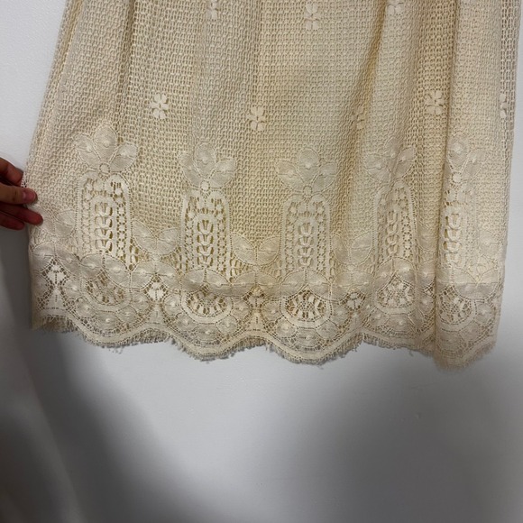 Vintage Chenelli New York Paris Lace 2 Piece Set Top Skirt Cream Cotton Small - Picture 8 of 16